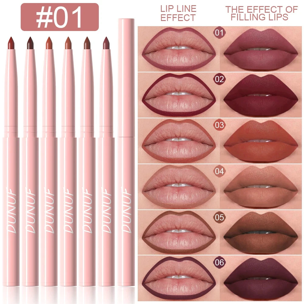 Long-Lasting Waterproof Lip Liner Pen Set