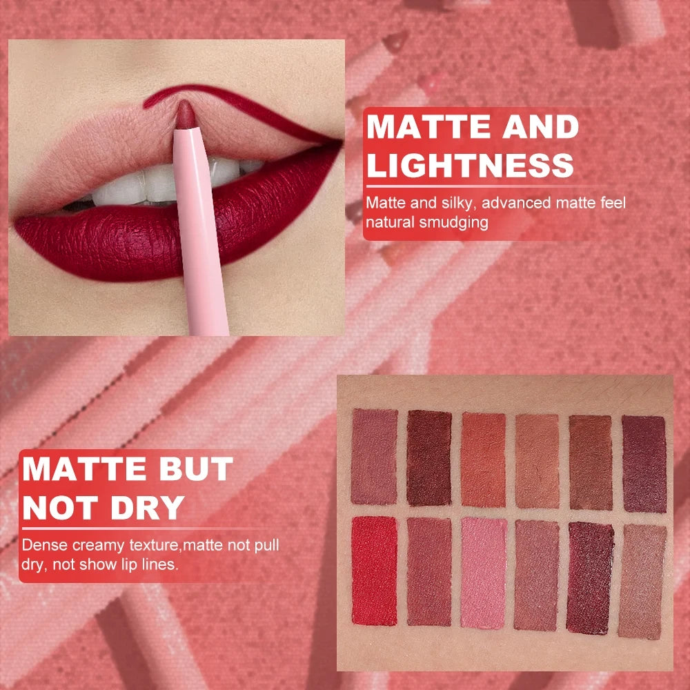 Long-Lasting Waterproof Lip Liner Pen Set