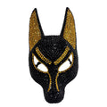 Sparkly Anubis Mask, Rhinestone Egyptian God Mask for Halloween & Masquerade Party
