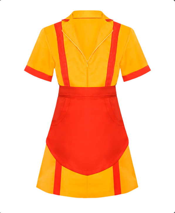 Breakout Sisters Uniform Fast Food Maid Dress Halloween Party Waitress Cosplay Costume