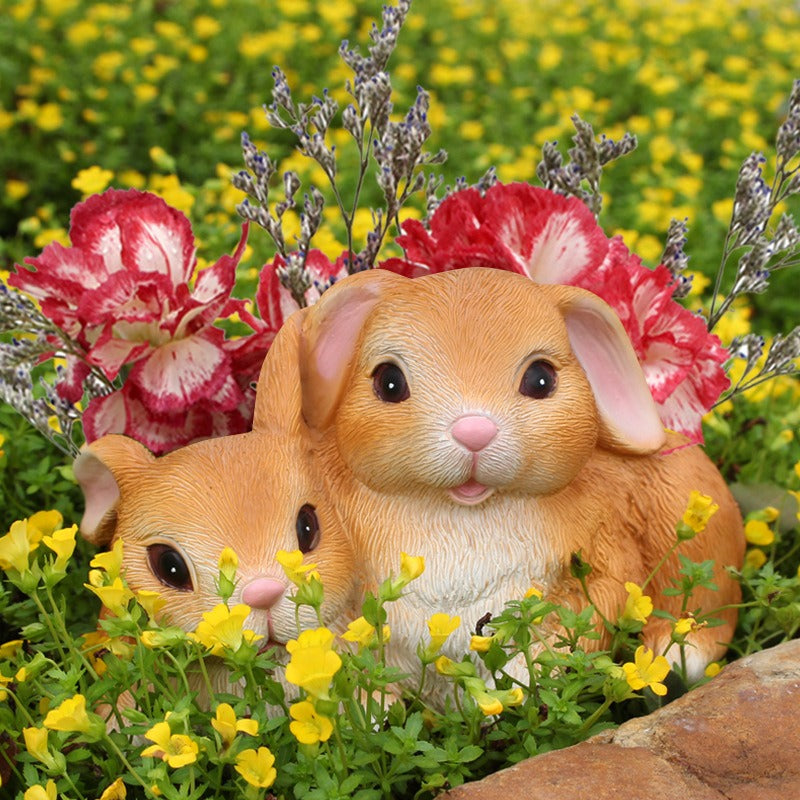 Rabbit flowerpot home gardening home tabletop decoration resin