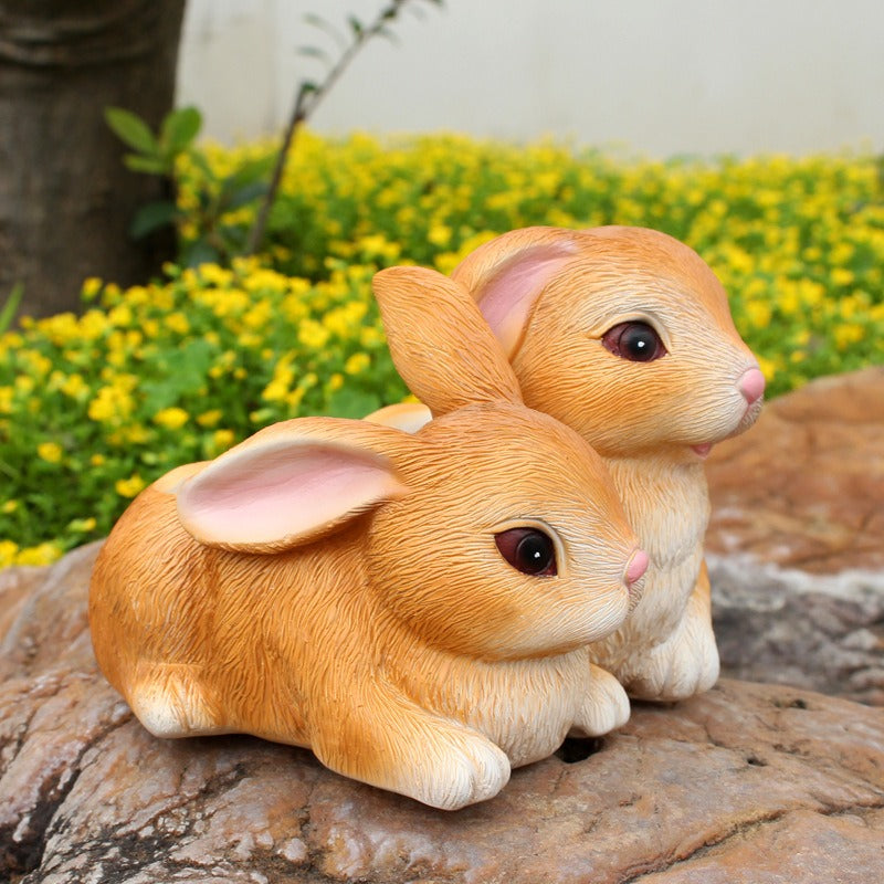 Rabbit flowerpot home gardening home tabletop decoration resin