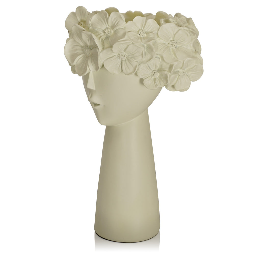 beige flowerpot home resin ornaments